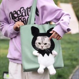 Cat Carriers Pet Bag Soft Breathable Carry With Cartoon Design For Outdoor Trips Portable Dog Carrier Travel Outings