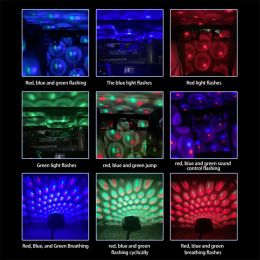 Mini DJ Disco Ball Light USB LED Stage Effect Projector Lamp Party Lights Car Room Decor Atmosphere Night Light Sync to Music