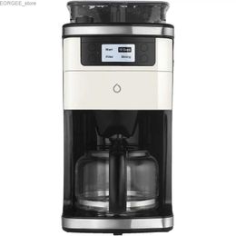 Coffee Makers Brew Coffee Maker and Grinder with App 3 Interchangeable Panels (Cream Black Red) New in the United States Y240403