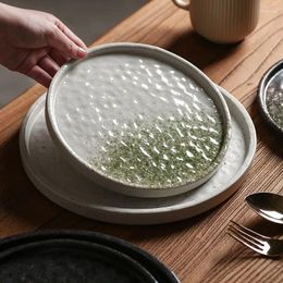 Plates Japanese Relief Steak Plate Heat-resistant Ceramic Tableware Dessert Cake Restaurant El Cooking Dishes Kitchen Utensils