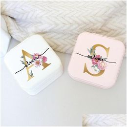 Jewellery Boxes Personalised Jewellery Box Travel With Name Perfect Wedding Bridesmaid Friends Gift Proposal Case For Her Drop Delivery Dh821