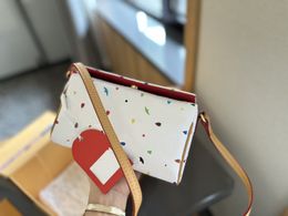 New Medieval Small Box Bag Fashion Women's Shoulder Bag Luxury Goods Underarm Backpack Colorful Print Design Makeup Bags Mini Retro Soft Messenger Wallet LY