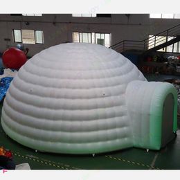 wholesale Outdoor Activities 10m Diameter Inflatable Igloo Dome Tent with led light White Structure Workshop for Event Party Wedding Exhibition Business Congress