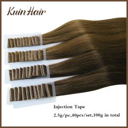 Extensions Injectione Invisible Tape In Hair Extensions Straight Brazilian Virgin PU Skin Weft Tape Hair Extensions Natural Real Human Hair