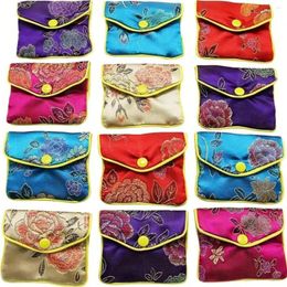 Storage Bags 6pcs/12pcs Jewellery Silk Purse Pouch Jewellery Gift Multiple Colours (Random Color)