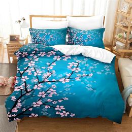 Bedding Sets Colourful Flowers Set For Bedroom Soft Bedspreads Bed Home Comefortable Duvet Cover Quilt And Pillowcase