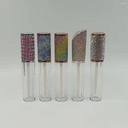 Storage Bottles Empty 6ml Round Lip Gloss Tube With Plaster Treatment Cap Diy Liquid Eyeshadow Cosmetic Container 24pcs