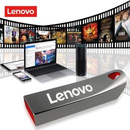 Lenovo 2TB USB Flash Drives 1TB 512GB Metal Real Capacity Memory Stick High Speed Flash Memory Black Gift Storage U Disk For PC