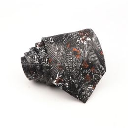 New Design Classic Black Tie Plant Town Pattern Necktie For Men's Paisley Floral Fit Wedding Party Suit Shirt Accessories Gifts