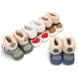 Boots 2024 Baby Winter Warm Born Boy Girl Snow Patch P Shoes Infant Soft Sole Crib Cotton 0-18M Drop Delivery Kids Maternity Otwlf