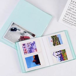 NEW 64 Pocket Jelly Series Transparent Mini Photo Album Insert PP Photo Album Business Card Book 3 Inch Giftfor Transparent Photo Album