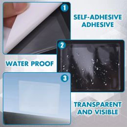 Self-Adhesive Card Holder Car Windshield Be Sealed Clear Card Holder Organising Cover Card Label Sticker Card Bag Accessories