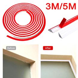 Wallpapers 3M/5M Self-Adhesive Wall Inner Corner Line Moulding Caulk Ceiling Internal Skirting PVC Edge Trim Strip Home Decorate