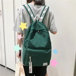 Backpack 2024 Korean Women's Fashion Nylon Junior High School Students Schoolbag Simple Man Travel Backpacks Grils Book Bags