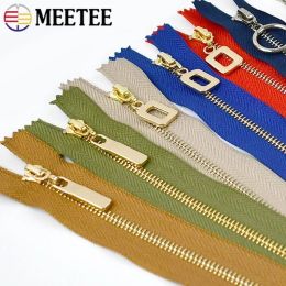 5Pcs 15/18/20/25/30cm 3# Metal Zippers for Bag Gold Silver Teeth Close-end Zips Closure Sewing Skirt Clothes DIY Accessories