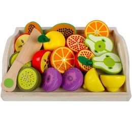 Kitchens Play Food Montessori Toy Play House Toy Cut Fruits and Vegetables Toys Kitchen Set Kid Simulation Kitchen Series Toys Early Education Gift 2445