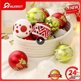 Party Decoration Painted Christmas Ball Cartoon Bright Colours Widely Used Durable Material Easy To Hang Supplies Coloured Abs