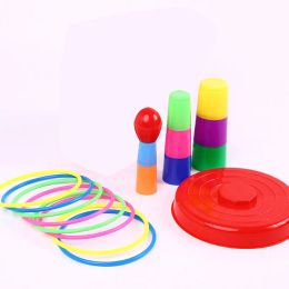 NEW Children Outdoor Fun & Toy Sports Circle Ferrule Stacked Layers Game Parent-Child Interactive Ferrule Throwing Game Kids