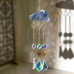 Decorative Figurines Wind Chime Healing Golden Chain Crystal Sun Catcher Outdoor Garden Decor Housewarming Gift Energy Workers