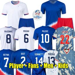 PULISIC 2024 United states McKENNIE 24 25 Soccer Jerseys 2023 2024 McKENNIE REYNA WEAH SWANSON USAs MORGAN RAPINOE 1994 Men woman kids kit Football Shirt LALAS