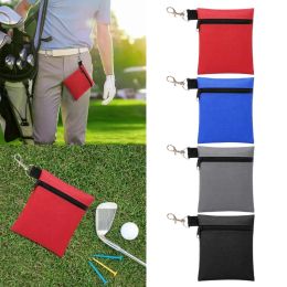 Lightweight Golf Ball Bag Golf Tees Storage with Carabiner Waist Bag Small Sports Accessory Bag for Men and Women