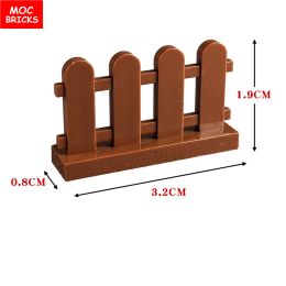 MOC Bricks Fence Railing Window Stairs Ladder Gate DIY Garden House Architecture Accessories Building Blocks Children's Toys