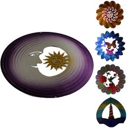 Decorative Figurines 3D Metal Wind Spinner Easily Spinning Mobile Attractive Room Window And Garden Decoration