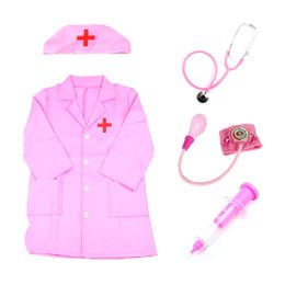 Children Simulated Doctor Nurse Toys Pretend Play Role Play Pink Set Kids Interactive Games Party Girls Birthday Gifts TMZ