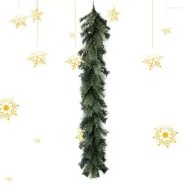 Decorative Flowers Greenery Christmas Garland Faux Pine Door Atmospheric Decorations With Hanger Ring For