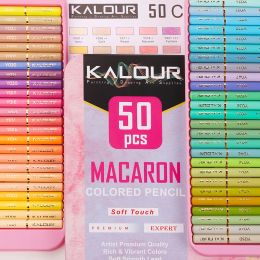 Pencils XSYOO Macaron 50Pcs Coloured Pencil Soft Pastel Drawing Pencil Set Crayons Colour School Sketching Kit Colouring Art Supplies