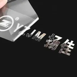 Stickers Personalized Silver Metal Stickers Labels For Company Custom 3D Gold Brand Business Stationery Stickers Printing