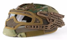 FAST Tactical Helmet BJ PJ MH ABS Mask with Goggles for Airsoft Paintball WarGame Motorcycle Cycling Hunting9730799