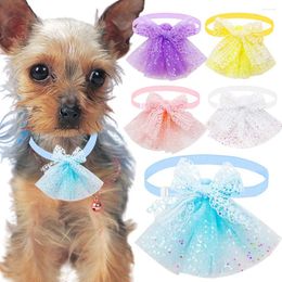 Dog Apparel 50pcs Accessories Small Bow Tie Fashion Grooming Products Lace For Dogs Bowties Collar