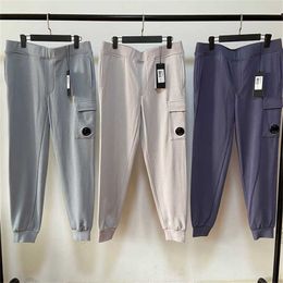 Tik Tok Influencer Same Designer Brand Pure Cotton CP Lens Pocket Sweatpant Trend Korean Slim Fit Pants Mens Casual Pants