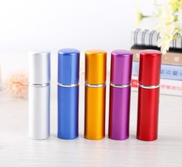 5ml Mini Portable Refillable Perfume Atomizer 5 ml Aluminium Spray Bottle Empty Perfume Bottles High quality Colorful9874384