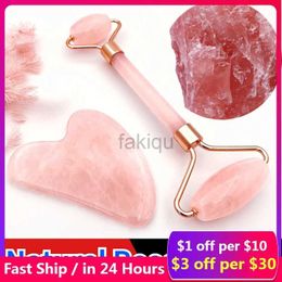 Massage Stones Rocks Rose Quartz Powder Crystal Jade Roller Massage Spa Natural Pink face massagers gua sha natural stone gua sha tools face gua sha 240403