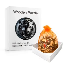 Wooden puzzle yin-yang tiger, handmade decoration, family party game difficulties, fun, education, challenges, gifts for family
