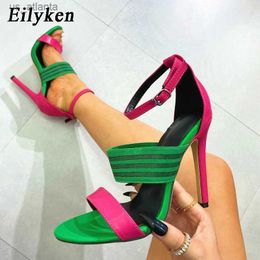 Dress Shoes New Fashion Open Toe Women Sandals Sexy Thin High Heel Buckle Strap Wedding Banquet Prom Summer Pumps H240403CUCS