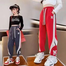Trousers Spring Girls' Casual Pants Korean High Street Hip-hop Style Children's Sports Autumn Quality Clothing