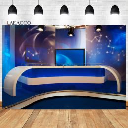 News Broadcast Studio Photography Background TV Window Video Stage Newborn Portrait Photo Backdrops for Photographers