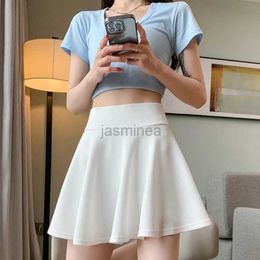 Urban Sexy Dresses Summer Womens Skirts Fashion Sexy Mini Elastic Pleated Sun Skirts For School Girl Uniform Korean Black High Waist Tennis Skirts 2443