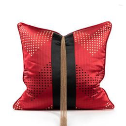 Pillow Red Home Drecor Tassel For Living Decorative CoverNordic Green Cover 45x45cm Car S Throw Pillows