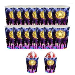 Party Decoration Disco Tableware Back To The 1990s Birthday Hip Hop Table Dance Colorful Music Neon Paper