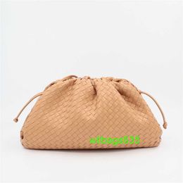 Pouch Cloth Bags BottegvVenet Trusted Luxury Bag Leather Customised Fine Woven Cloud Bag Popular New Soft Skin Dumpling Bag Fashionable One S have logo HBXGUH