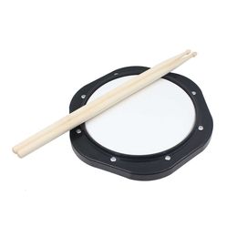 10 Inch Dumb Drum Practice Pad Metronome Set with Bag Stick Percussion Instrument Accessories Mute Drum