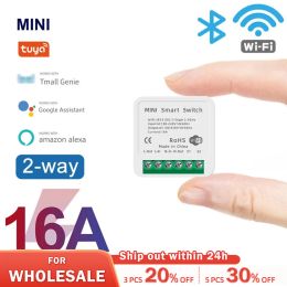 16A MINI Wifi Switch DIY Smart Home 2-way Control Relay Smart LIfe APP Control Remotely Timer Works With Alexa Google Home Alice