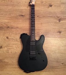 Guitar Highend custom 6string electric guitar, matte black body, lock harp knob, passive dew point pickup, black hardware, black guar