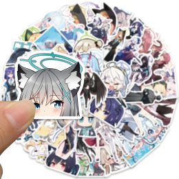 50PCS Blue Archive Game Kawaii Anime Girl Stickers Cute Aesthetic Decal Diary Motorcycle Laptop Scrapbook Kids Toy Sticker