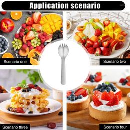 Forks Dessert Spork Stainless Steel Ice Cream Spoons Fall-Resistant Salad For Reusable Fruit Fork