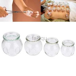 Massage Stones Rocks 1 Pc Glass Cupping Therapy Device Back Gua Sha Therapy Massager Scraping Massage Fire Cuppings 240403